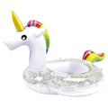 New Baby Swimming Pool Floats for Toddler Kids 0-8 Years Under 44lb Inflatable Swim Ring Water Raft with Seat and Handle for Summer Beach Outdoor Children Infant Bath Toys (White Unicorn)