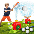 VATOS Water Sprinkler Baseball Toy for Kids Outdoor Play 2 in 1 Snail Summer Water Game with 2 Sprinkler Heads 360° Roating Spray Water Baseball for Boys Girls Summer Backyard Lawn Pool Party Fun