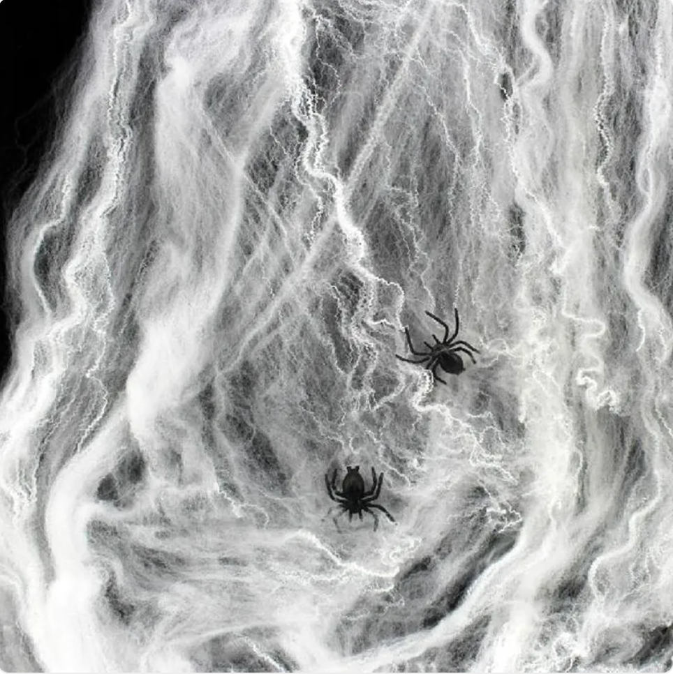 Halloween Spider Web Cotton Decoration for Haunted House & Party