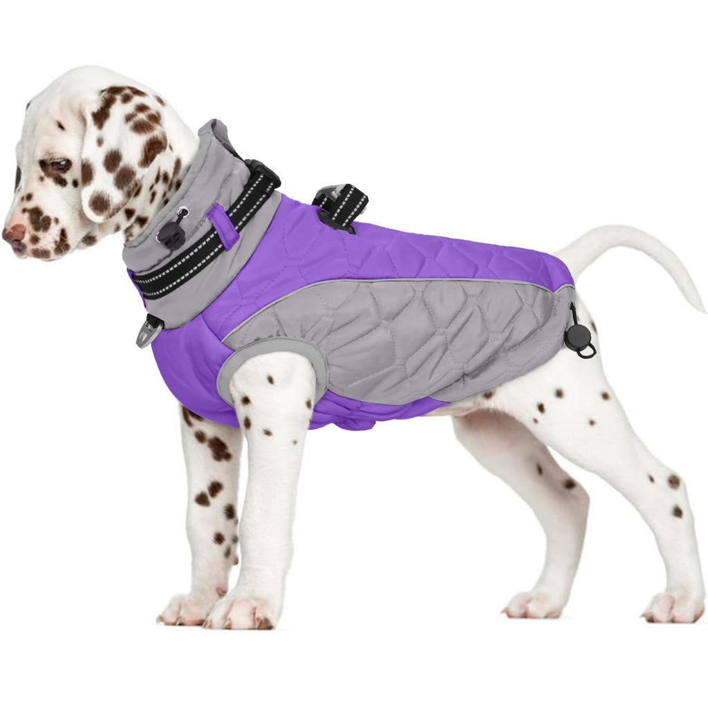 Dog Winter Coat — Waterproof Fleece Jacket with Harness Ring